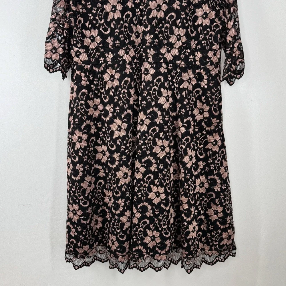 Kiyonna Floral Lace Dress Lined V-Neck Women’s Size 3X - Picture 10 of 14